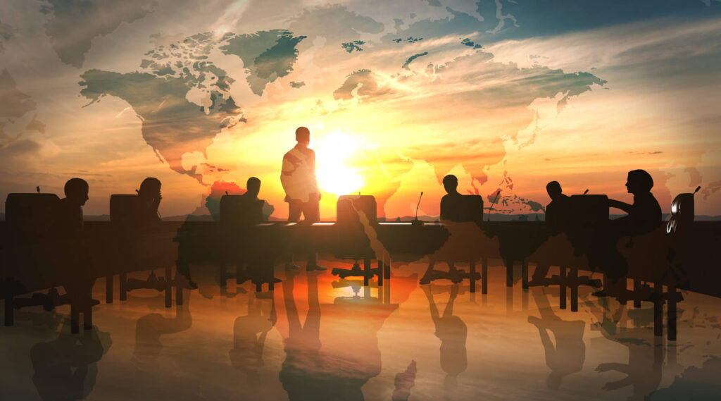 Future leaders silhouettes